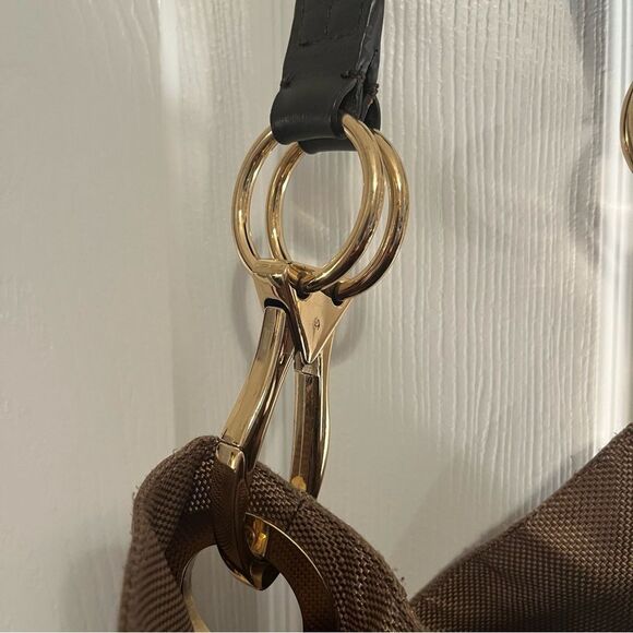 Jean Pierre Hobo Bucket Bag with Gold Accents - Picture 12 of 14